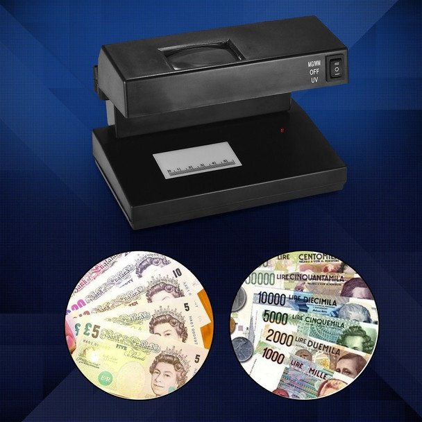 Money Counter Machine UV and Watermark Counterfeit Bill Detector for USD EURO POUND - EU Plug