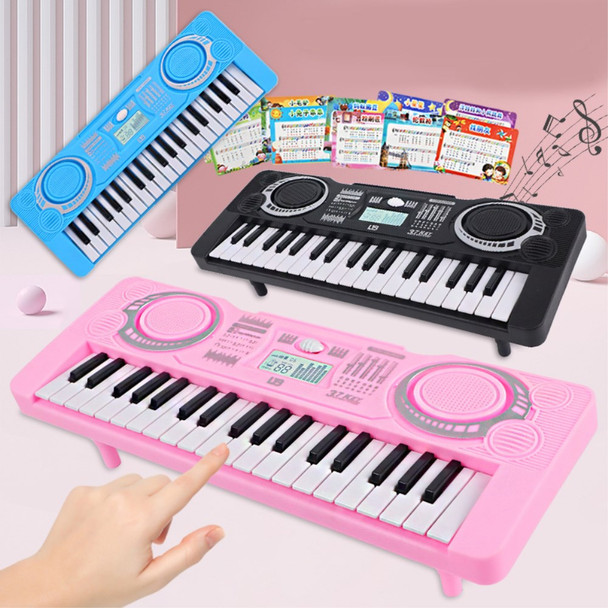 0815 37 Keys Electronic Piano Keyboard Battery Powered Musical Instrument Kids Gift - Pink