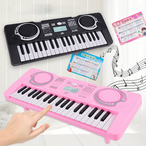0815 37 Keys Electronic Piano Keyboard Battery Powered Musical Instrument Kids Gift - Pink