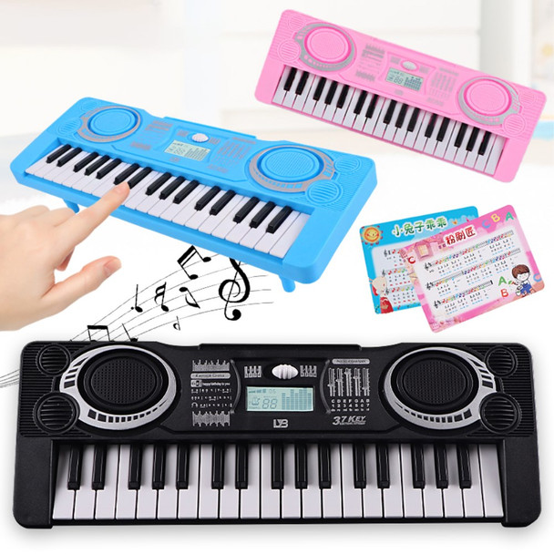 0815 37 Keys Electronic Piano Keyboard Battery Powered Musical Instrument Kids Gift - Pink