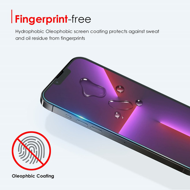 NORTHJO 2Pcs / Set for iPhone 13 Pro Max / 14 Plus A+ 0.3mm 2.5D Ultra Clear Premium Tempered Glass Film Anti-fingerprint Screen Protector