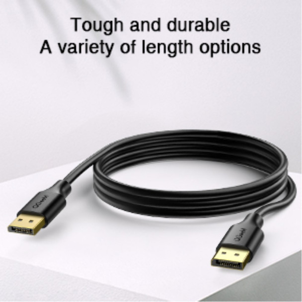 QGEEM QG-HD16 1m DP to DP Cable 4K/60Hz HD Video Adapter Cable for HDTV Monitor Projector