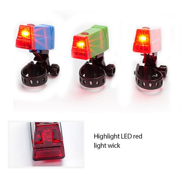 LEADBIKE A55 Bike Cycling Taillight Adjustable Angle Safety Warning Bicycle Rear Light Lamp (without Battery) - Blue