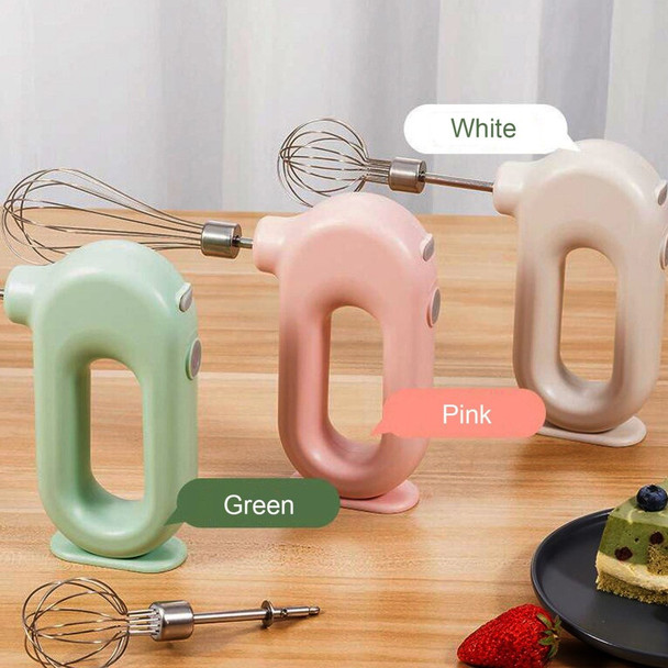 Electric Egg Beater Wireless Handheld Mixer Food Beater Whisk with 4 Speed for Baking Cake Egg Cream Upright Mixer (without FDA Certificate) - Green