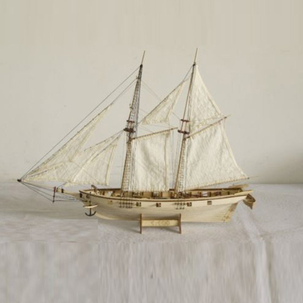 Wooden Sailboat Ship Kit DIY Sailboat Wooden Model Ship Toy Sailing Decoration Assembling Building Kit Gift