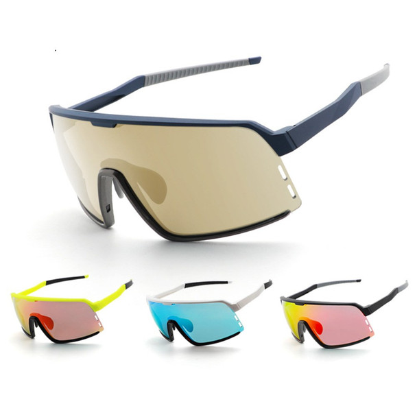 XQ-HD XQ-559 Cycling Glasses Outdoor Sports Windproof Mountain Bike Glasses Anti-UV Sunglasses - Yellow/Black/Colorful