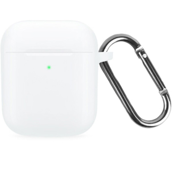 Silicone Case with Hook for Apple AirPods with Wireless Charging Case (2019) / AirPods with Charging Case (2019)/(2016) - Transparent