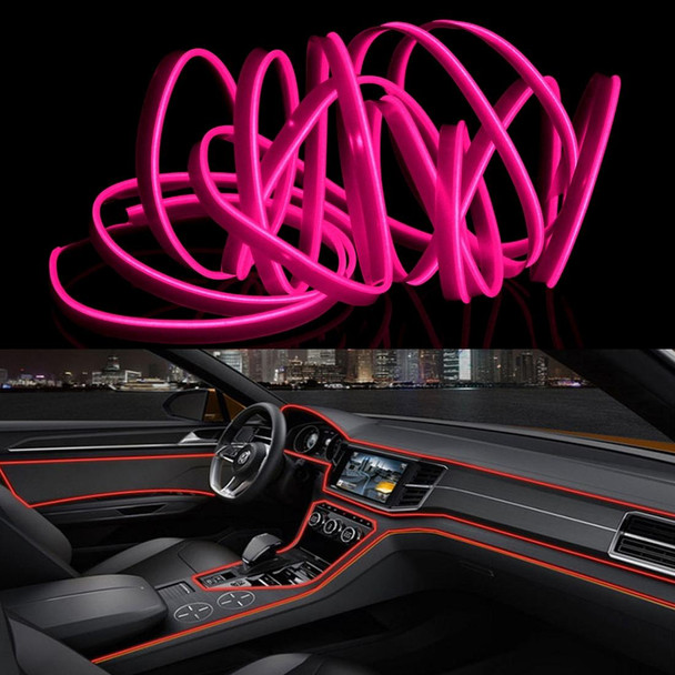 4m Cold Light Flexible LED Strip Light - Car Decoration(Pink Light)