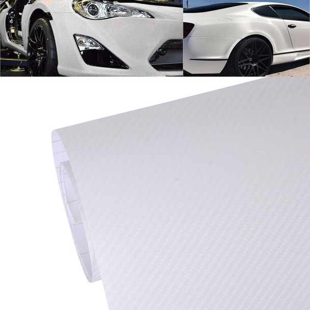 1.52m  0.5m 4D Deep Blue Gloss Carbon Fiber Vinyl Wrap Car Sticker Decal Bubble Free Air Release(White)