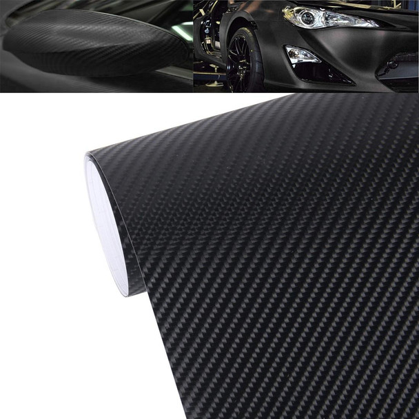 1.52m  0.5m 4D Deep Blue Gloss Carbon Fiber Vinyl Wrap Car Sticker Decal Bubble Free Air Release(Black)