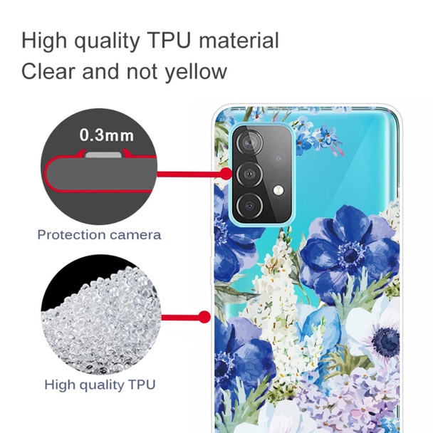 Pattern Printing Flexible TPU Phone Case for Samsung Galaxy A52 4G/5G / A52s 5G - Flower