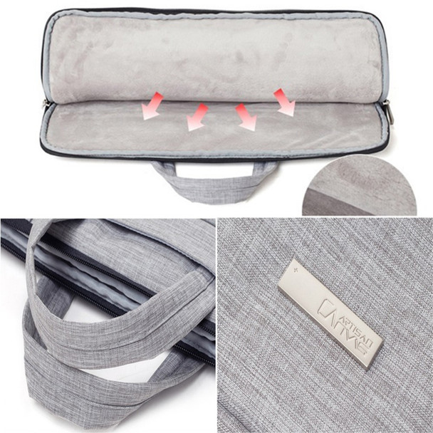 CANVASARTISAN L3-02 Simple Style Notebook Laptop Sleeve 15'' Laptop Large Capacity Handbag Laptop Case - Light Grey