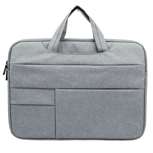 YOLINO QY-C015 14'' Laptop Protection Case Soft Lining Anti-scratch Notebook Computer Sleeve Bag with Hiding Handle Strap - Grey