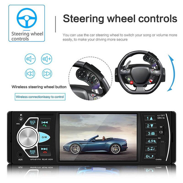 SWM-4022D HD 4.1 inch 12V Universal Car Radio Receiver MP5 Player, Support FM & Bluetooth & TF Card with Remote Control