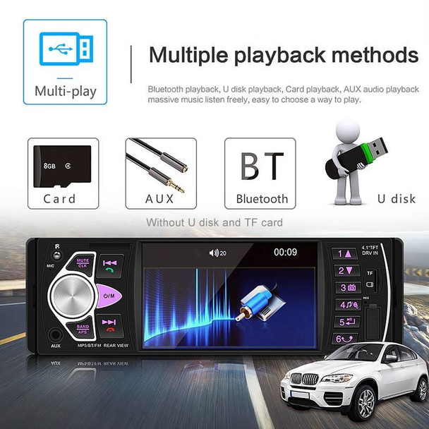 SWM-4022D HD 4.1 inch 12V Universal Car Radio Receiver MP5 Player, Support FM & Bluetooth & TF Card with Remote Control