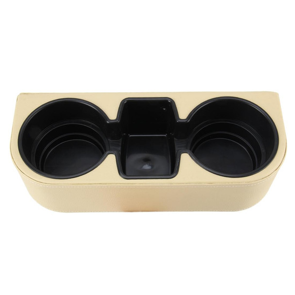 Car Seat Crevice Storage Box Cup Drink Holder Auto Pocket Stowing Tidying for Phone Pad Card Coin Case Car Accessories(Khaki)