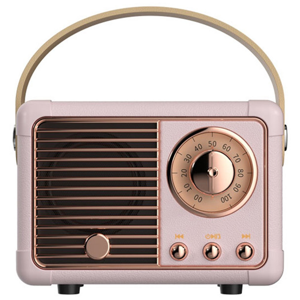 HM11 2nd Generation Vintage Bluetooth Speaker Portable Wireless Retro Classic Clear Loud Speaker Radio - Pink