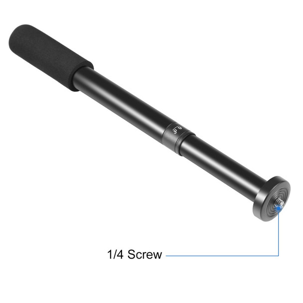 PULUZ 1/4'' Screw Aluminum Alloy Handheld Adjustable Tripod Mount Monopod Extension Central Shaft Rod