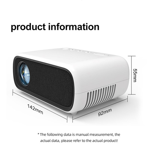 YG280 HD 1080P Projector WiFi Wireless Portable Projector Home Theater Projector (Standard Version) - US Plug