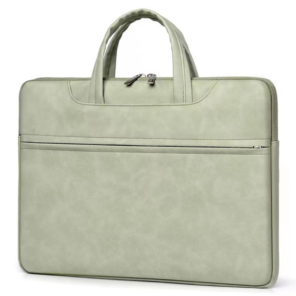 COPTON 031 Series 13-14 Inch Laptop Bag Zipper Notebook PC Carrying Handbag Protection Matte Texture Surface Sleeve - Light Green