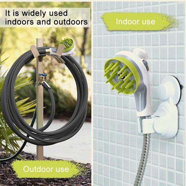 Pet Shower Shower Brush with Non-slip Handle Nozzle(White)