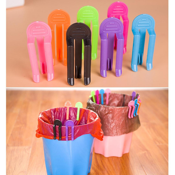 100 PCS Universal Trash Bag Fixed Clip Waste Basket Rubbish Bin Garbage Can Clamp Rubbish Clip Non-slip Garbage Bag Clip, Random Color Delivery