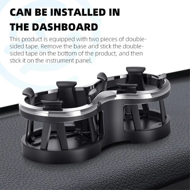 SHUNWEI SD-1038 Car Dual Cup Holder Vehicle Water Bottle Drink Rack