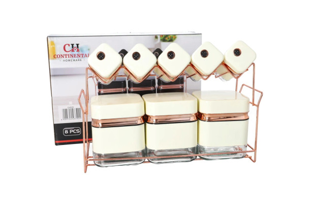 8 Piece Canisters Set with Stand