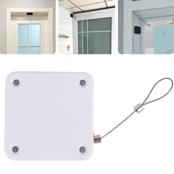 2 PCS P093 Automatic Doorkeeper Telescher Door Closer Sliding Door Anti-Theft Box, Specification: 2nd Generation White All Glue 800g 1m