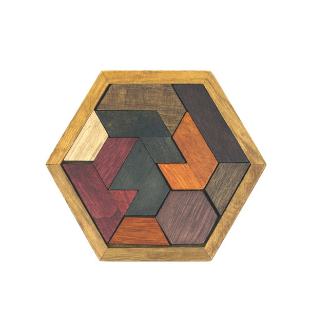 Wooden Tangram Jigsaw Puzzle Set Geometric Shape Children Educational Toys