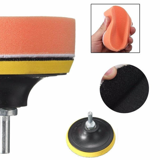 7 in 1 Buffing Pad Set Thread Auto Car Polishing Pad Kit for Car Polisher, Size:5 inch