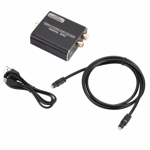 KMC2020 Digital to Analog Audio Converter 192KHz DAC Digital Coaxial Optical Toslink to Analog Adapter with 3.5mm Jack