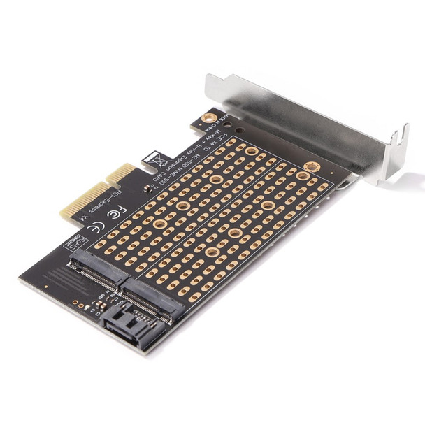 M.2 NVMe to PCIE Adapter 3.0 X4 SATA M + B Key NGFF SSD to PCI-E Expansion Card