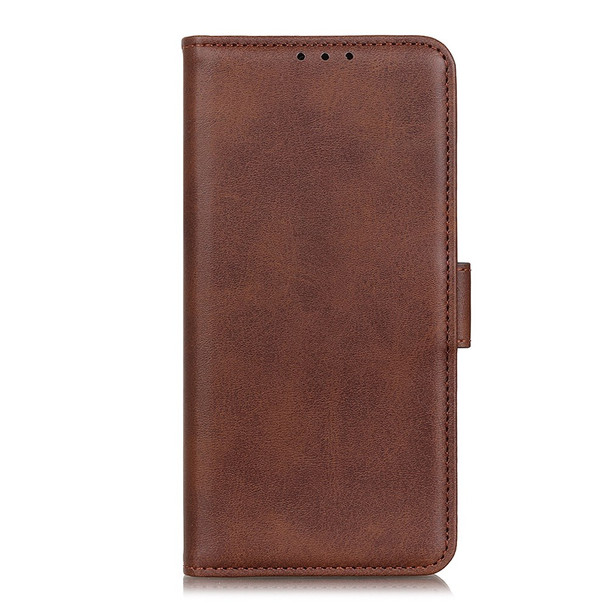 For Oppo A96 (China)/Reno7 Z 5G/Reno7 Lite/Reno8 Lite 5G/F21 Pro 5G/OnePlus Nord N20 5G Textured PU Leather Flip Wallet Cover Folio Stand TPU Shockproof Interior Case - Brown