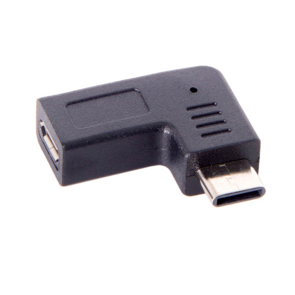 USB-C Type-C Male to Micro USB 2.0 5Pin Female Data Adapter 90 Degree Angled Type