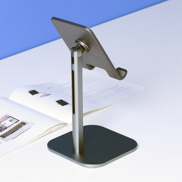 AP-4L Universal Desktop Adjustable Angle Tablet Holder Aluminum Alloy Mobile Phone Bracket Stand - Dark Grey