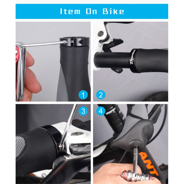 DEEMOUNT 1 Pair Cycling MTB Bike Bicycle Comfortable Handlebar Rubber Grip Bar End