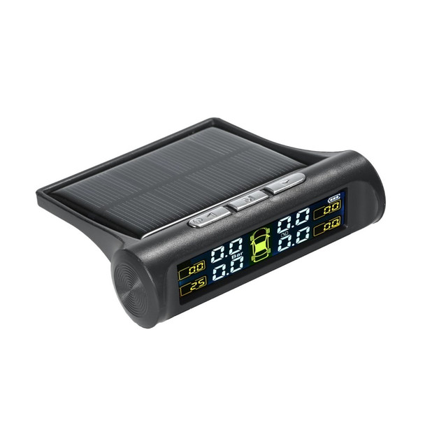 Solar TPMS Wireless Car Tire Pressure  Monitoring System with 4 External Sensors