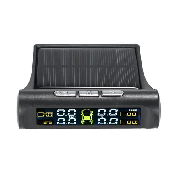 Solar TPMS Wireless Car Tire Pressure  Monitoring System with 4 External Sensors