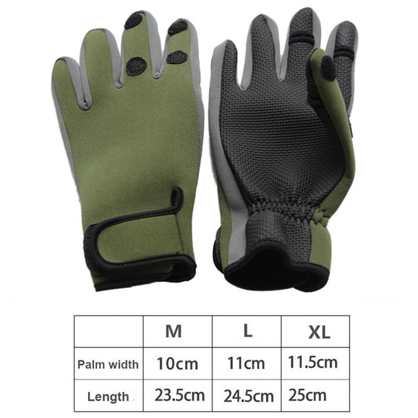 SKD-1102 Outdoor Bicycle Sports Fishing Gloves, Size: M(Green)