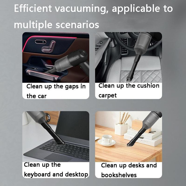FL-8803 Portable Handheld Car Vacuum Cleaner, Style: 3.7V Wireless Charging (White)