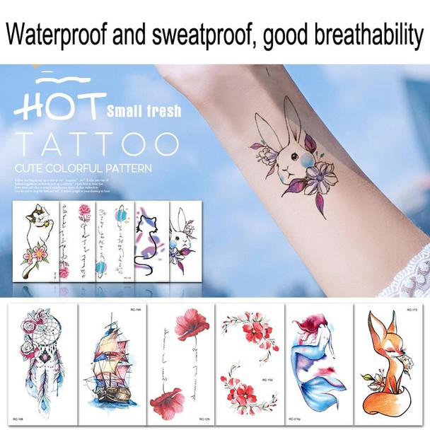 100 PCS Small Fresh Waterproof Temporary Back Tattoo Stickers(RC-076P)