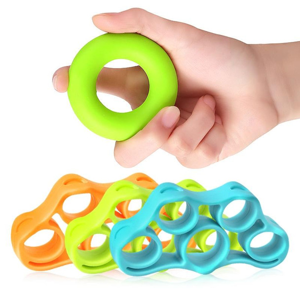 2 Sets Fitness Finger Sports Silicone Rally Grip Set(Green)