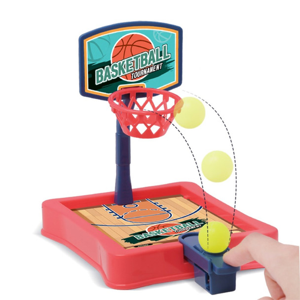 Children Mini Finger Shooting Basketball Machine Parent-child Interactive Board Game Toy - Red