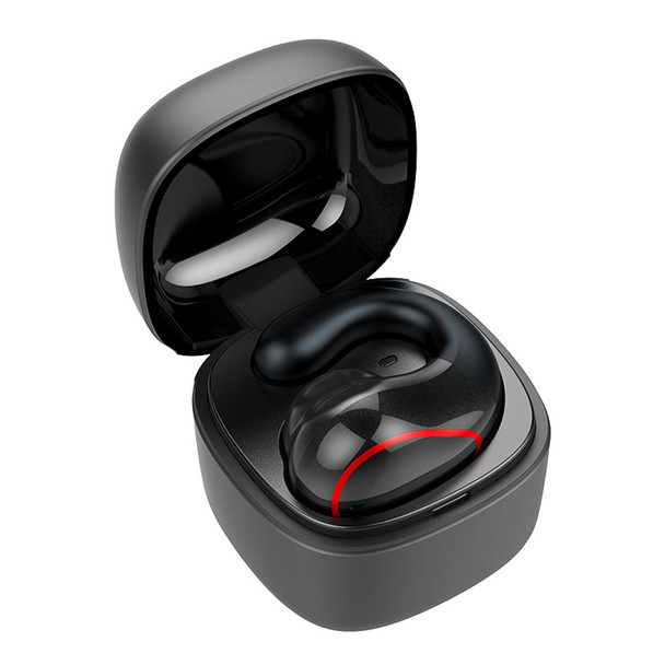 T25 Business Wireless Single Ear Headset Bluetooth 5.0 Ear Clip Earphones - Black