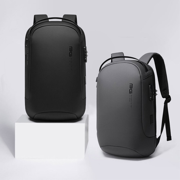 BANGE BG-7225 Men's Backpack Password Lock Anti-Theft Business Travel Backpack Oxford Cloth Laptop Daypack - Black