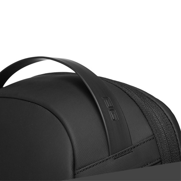 BANGE BG-7225 Men's Backpack Password Lock Anti-Theft Business Travel Backpack Oxford Cloth Laptop Daypack - Black