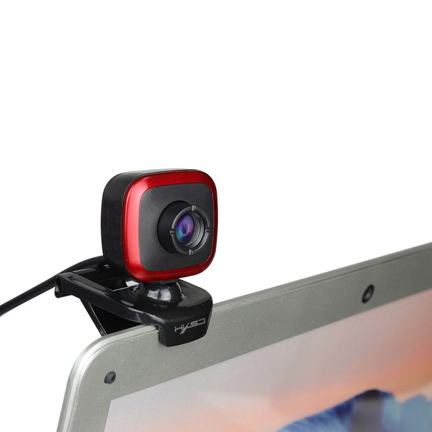 HXSJ A849 480P USB Computer Camera Broadcast Video Conference Webcam with Microphone - Black/Red