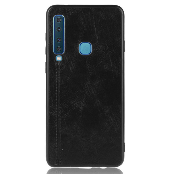 Leather Coated PC + TPU Hybrid Cover Case for Samsung Galaxy A9 (2018) / A9 Star Pro / A9s - Black