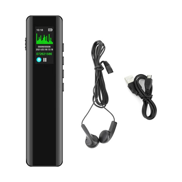 8GB Digital Voice Recorder 60hrs Voice Activated Recording Device Dictaphone MP3 Player 3072KBPS HD Small Tape Recorder for Lectures Meetings Interviews